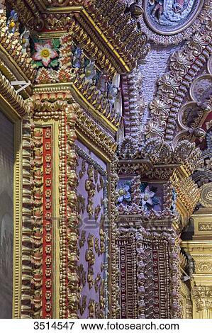 Stock Photo - Mexico, Michoacan State, Morelia, Detail of the nave of the Sanctuary of Nuestra Senora de Guadalupe, 17th century, Unesco World Heritage. Fotosearch