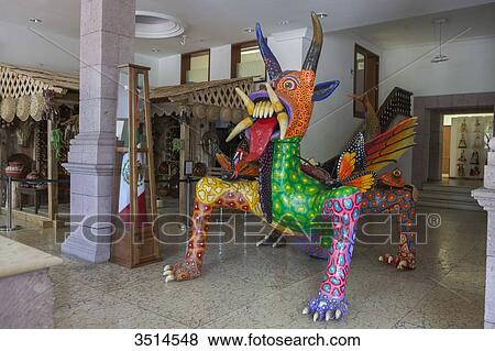 Mexico, Michoacan State, Morelia, dragon statue made of papier-mache in the Tourist Office, View Large Photo Image Stock Photo - Mexico, Michoacan State, Morelia, dragon statue made of papier-mache in the Tourist Office,. Fotosearch