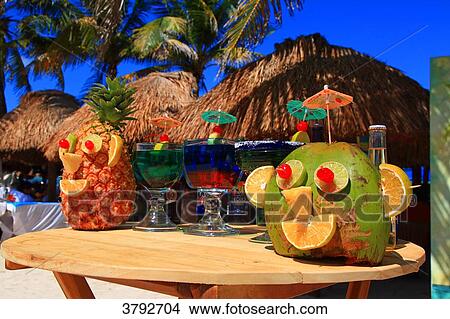 Picture - Mexico, Quintana Roo. Costa Maya. Mahahual. Beach.. Fotosearch