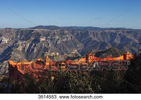 Mexico, Sierra Tarahumara, Barranco del Cobre, Copper Canyon, El Divisadero, Hotel Posada Barrancas Mirador View Large Photo Image Stock Image - Mexico, Sierra Tarahumara, Barranco del Cobre, Copper Canyon, El Divisadero, Hotel Posada Barrancas Mirador. Fotosearch