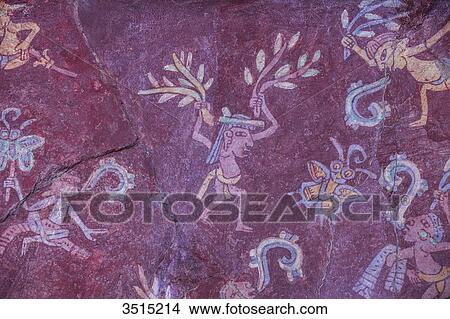 Mexico, State of Mexico, Teotihuacan archaeological pre-Columbian. 200 BC, a UNESCO World Heritage Site. Frescoes of the Palacio de Tepantitla View Large Photo Image Picture - Mexico, State of Mexico, Teotihuacan archaeological pre-Columbian. 200 BC, a UNESCO World Heritage Site. Frescoes of the Palacio de Tepantitla. Fotosearch