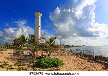 Mexico, Yucatan. Quintana Roo. Costa Maya. Majahual. Lignthouse. View Large Photo Image Stock Photo - Mexico, Yucatan. Quintana Roo. Costa Maya. Majahual. Lignthouse.. Fotosearch