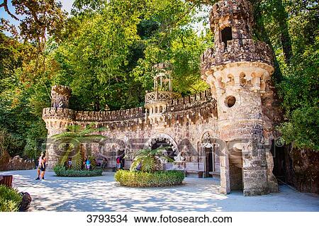 Monument to Italian architect Luigi Manini the Gardens of La Quinta da regaleira, Sintra, Lisbon area, Portugal View Large Photo Image Picture - Monument to Italian architect Luigi Manini the Gardens of La Quinta da regaleira, Sintra, Lisbon area, Portugal. Fotosearch