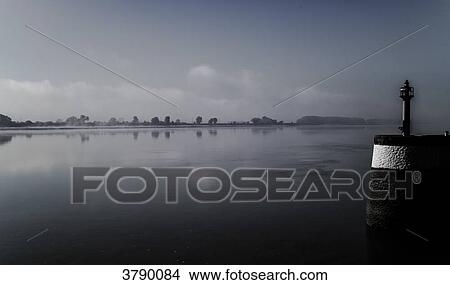 Picture - Morning light in Normandie's Seine river banks. Fotosearch