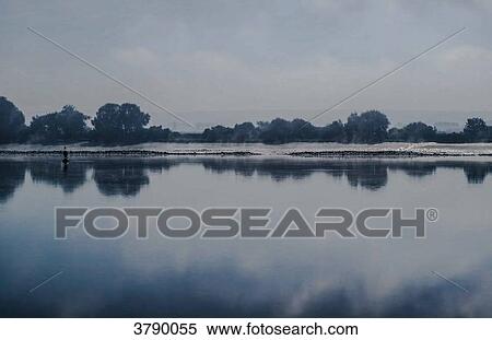 Morning light in Normandie's Seine river banks View Large Photo Image Stock Photography - Morning light in Normandie's Seine river banks. Fotosearch