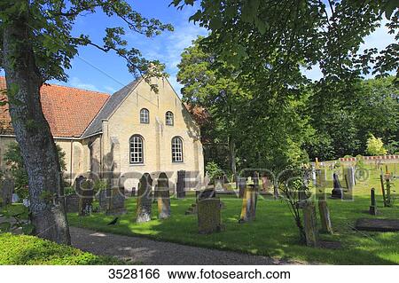 Nederlands. Wadden Islands archipelago. Vlieland island. Church and cemetery. Oost-Vlieland View Large Photo Image Stock Photograph - Nederlands. Wadden Islands archipelago. Vlieland island. Church and cemetery. Oost-Vlieland. Fotosearch