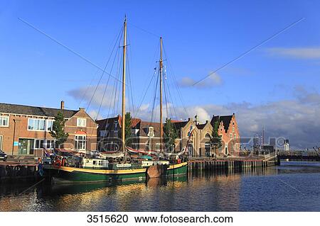 Netherlands, Friesland, Harlingen, The harbour View Large Photo Image Stock Image - Netherlands, Friesland, Harlingen, The harbour. Fotosearch