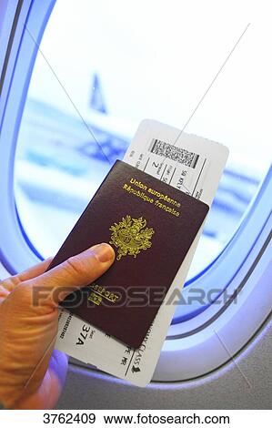 Passport in aircraft. View Large Photo Image Stock Photo - Passport in aircraft.. Fotosearch