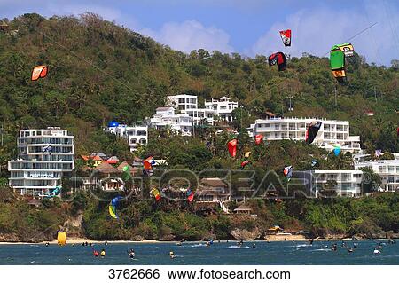 Philippines, Boracay Island. Bulabog Beach View Large Photo Image Stock Photograph - Philippines, Boracay Island. Bulabog Beach. Fotosearch