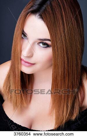 Portrait of a pretty girl with green eyes View Large Photo Image Picture - Portrait of a pretty girl with green eyes. Fotosearch