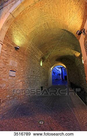 Portugal, Algarve. Faro. Arco da Vila. Entrance door leading to the old city. View Large Photo Image Stock Photo - Portugal, Algarve. Faro. Arco da Vila. Entrance door leading to the old city.. Fotosearch
