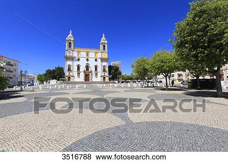 Stock Photo - Portugal, Algarve. Faro. Carmelites Church (Igreja de Nossa Senhora do Monte do Carmo). Fotosearch