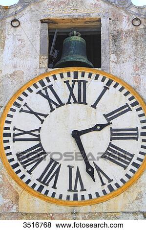 Portugal, Algarve. Faro. Clock. View Large Photo Image Stock Photo - Portugal, Algarve. Faro. Clock.. Fotosearch