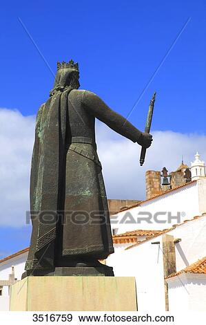 Portugal, Algarve. Faro. Don Alfonso III statue. View Large Photo Image Stock Photo - Portugal, Algarve. Faro. Don Alfonso III statue.. Fotosearch