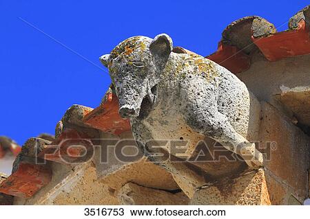 Portugal, Algarve. Faro. Gargoyle on Igreja da Se. View Large Photo Image Stock Image - Portugal, Algarve. Faro. Gargoyle on Igreja da Se.. Fotosearch