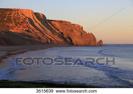 Portugal Algarve, Luz. The beach. View Large Photo Image Stock Photo - Portugal Algarve, Luz. The beach.. Fotosearch