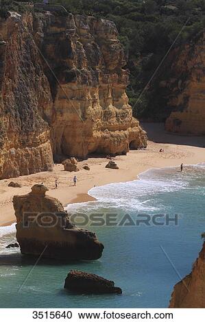 Portugal Algarve, Praia da Marinha. Cliffs. View Large Photo Image Stock Image - Portugal Algarve, Praia da Marinha. Cliffs.. Fotosearch