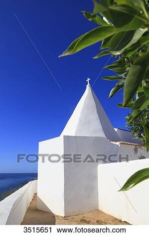Stock Image - Portugal, Algarve. Senhora da Rocha. Vilalara. Ermida da Nossa Senhora da Rocha.. Fotosearch