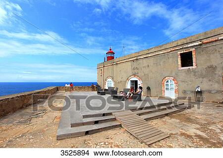Portugal, Nazare. Forte de S. Miguel View Large Photo Image Picture - Portugal, Nazare. Forte de S. Miguel. Fotosearch