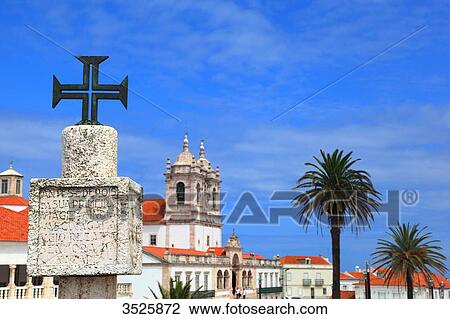 Portugal, Nazare. Nossa Senhora da Nazare. View Large Photo Image Stock Image - Portugal, Nazare. Nossa Senhora da Nazare.. Fotosearch