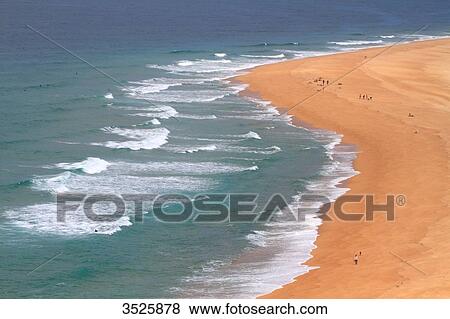 Portugal, Nazare. Praia do Norte. The northern beach. View Large Photo Image Stock Photo - Portugal, Nazare. Praia do Norte. The northern beach.. Fotosearch