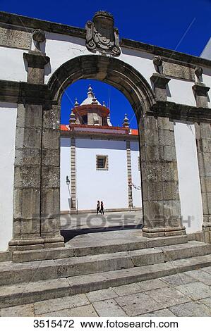 Stock Image - Portugal, Viana do Castelo. Historical centre. Porta Mexia Galvao.. Fotosearch