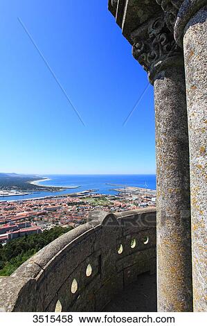 Stock Photo - Portugal, Viano do Castelo. Basilica de Santa Luzia.. Fotosearch