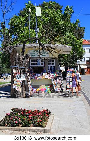 Portugal, Viano do Castelo district, Ponte do Lima. The oldest city of Portugal. Kiosk. View Large Photo Image Stock Image - Portugal, Viano do Castelo district, Ponte do Lima. The oldest city of Portugal. Kiosk.. Fotosearch