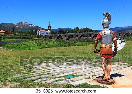 Portugal, Viano do Castelo district, Ponte do Lima. The oldest city of Portugal. Convent of San Antonio church, 15th century. Legionnaire. View Large Photo Image Stock Photography - Portugal, Viano do Castelo district, Ponte do Lima. The oldest city of Portugal. Convent of San Antonio church, 15th century. Legionnaire.. Fotosearch