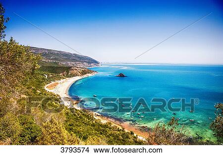 Praia Galapinhos, Setubal, Lisbon area, Portugal. View Large Photo Image Picture - Praia Galapinhos, Setubal, Lisbon area, Portugal.. Fotosearch