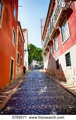 Rue de Santa Luzia, Lisbon, Portugal View Large Photo Image Stock Image - Rue de Santa Luzia, Lisbon, Portugal. Fotosearch