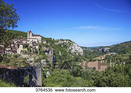 Saint Cirq Lapopie, Lot department, Languedoc-Roussillon, Midi-Pyrenees, France View Large Photo Image Stock Photography - Saint Cirq Lapopie, Lot department, Languedoc-Roussillon, Midi-Pyrenees, France. Fotosearch