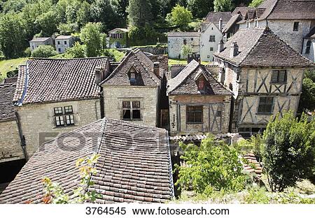 Saint Cirq Lapopie, Lot department, Languedoc-Roussillon, Midi-Pyrenees, France View Large Photo Image Stock Photography - Saint Cirq Lapopie, Lot department, Languedoc-Roussillon, Midi-Pyrenees, France. Fotosearch