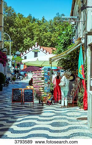 shopping street in the city of Cascais, Lisbon area, Portugal View Large Photo Image Stock Photo - shopping street in the city of Cascais, Lisbon area, Portugal. Fotosearch