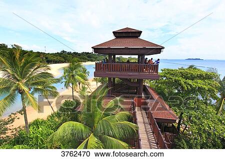Singapor, Sentosa island. Artificial beach. View Large Photo Image Stock Image - Singapor, Sentosa island. Artificial beach.. Fotosearch