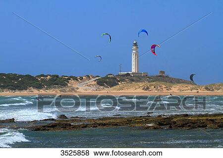 Spain. Andalusia, Costa del Sol. Trafalgar lighthouse in Los Canos de Meca. View Large Photo Image Stock Photo - Spain. Andalusia, Costa del Sol. Trafalgar lighthouse in Los Canos de Meca.. Fotosearch