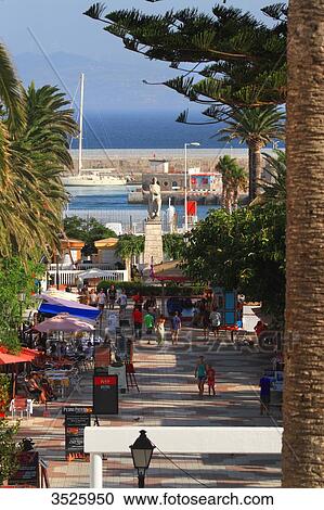 Stock Image - Spain, Andalusia, Tarifa, Paseo de la Alameda. Fotosearch