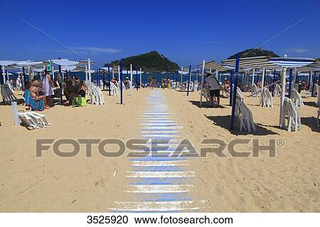Spain, Basque Country. San Sebastian. Santa Clara island and La Concha Bay View Large Photo Image Stock Image - Spain, Basque Country. San Sebastian. Santa Clara island and La Concha Bay. Fotosearch