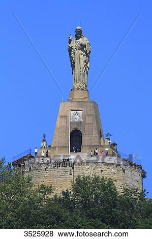 Spain, Basque Country. San Sebastian. Christ of Monte Urgull. View Large Photo Image Stock Photo - Spain, Basque Country. San Sebastian. Christ of Monte Urgull.. Fotosearch