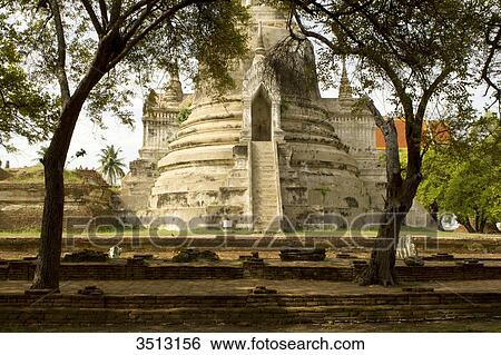 Thailand, Ayutthaya, Boudhist temple in historic park, View Large Photo Image Stock Photograph - Thailand, Ayutthaya, Boudhist temple in historic park,. Fotosearch