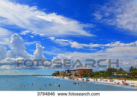 Usa, Florida, Fort Myers Beach. The beach. View Large Photo Image Stock Photograph - Usa, Florida, Fort Myers Beach. The beach.. Fotosearch