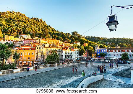 Stock Photograph - view overlooking the site of Sintra, Sintra, Lisbon area, Portugal. Fotosearch