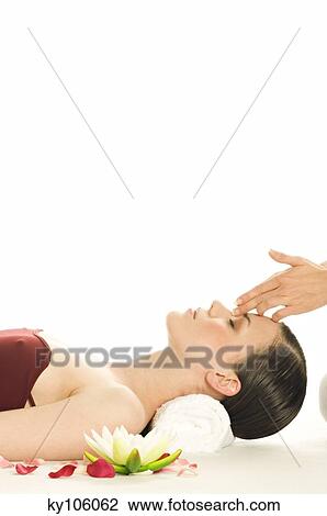 Woman having front massaged, water lily View Large Photo Image Stock Image - Woman having front massaged, water lily. Fotosearch