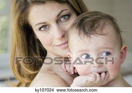 Portrait of mother and baby View Large Photo Image Picture - Portrait of mother and baby. Fotosearch