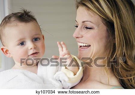 Portrait of mother and baby View Large Photo Image Picture - Portrait of mother and baby. Fotosearch