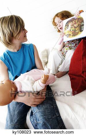 2 children playing View Large Photo Image Stock Image - 2 children playing. Fotosearch