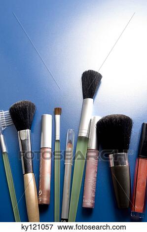 Make-up pencils and brushes, close-up View Large Photo Image Stock Photo - Make-up pencils and brushes, close-up. Fotosearch