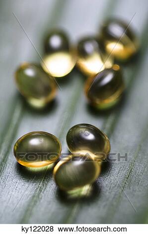 Stock Photo - Omega 3 capsules, close-up. Fotosearch