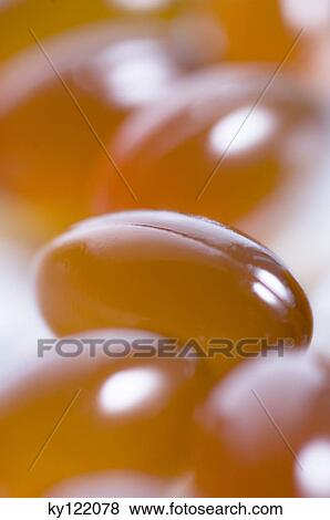 Stock Photo - Omega 3 capsules, close-up. Fotosearch