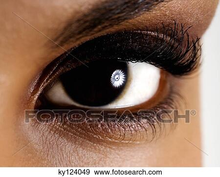 Close-up of woman's eye View Large Photo Image Stock Photo - Close-up of woman's eye. Fotosearch